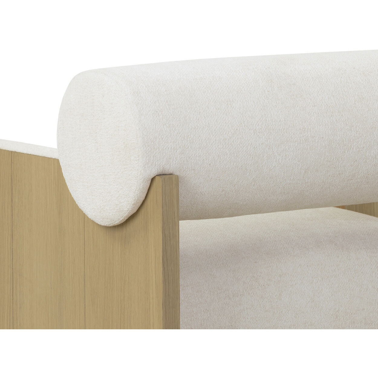 Coburn Rustic Oak / Eclipse White Lounge Chair